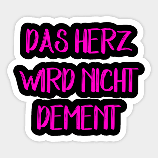 Das Herz wird nicht dement I Krankenschwester Pflegerin Sticker